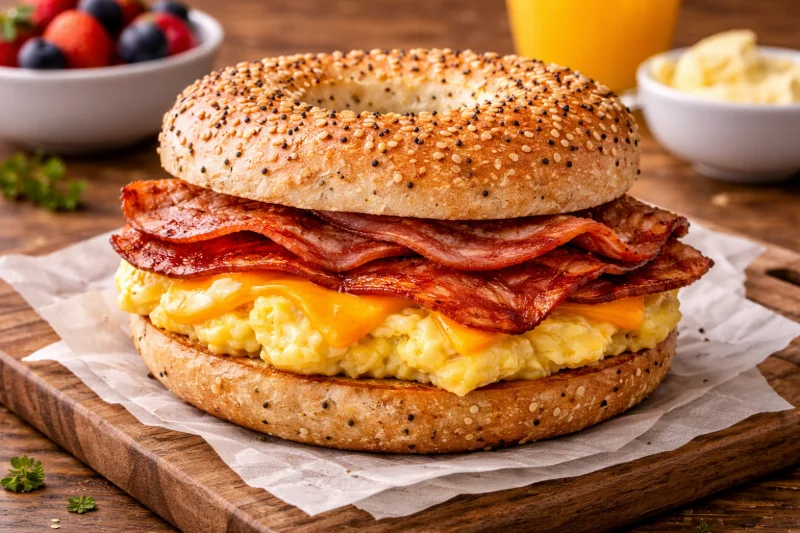 Turkey Bacon, Egg & Cheese Sandwich – Brooklyn Pizza, Pasta & Diner, Tampa